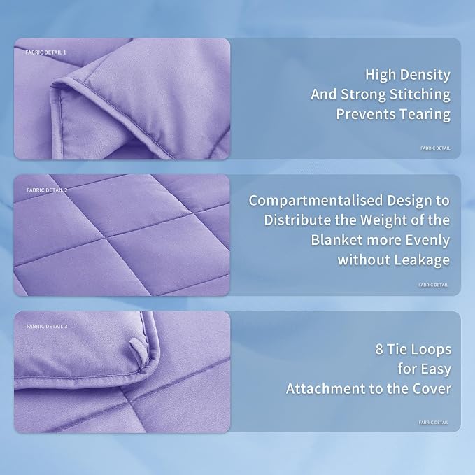 Topcee Weighted Blanket Soft Cooling Heavy Blanket Sleeping, Apply to 240-260 - Image 5
