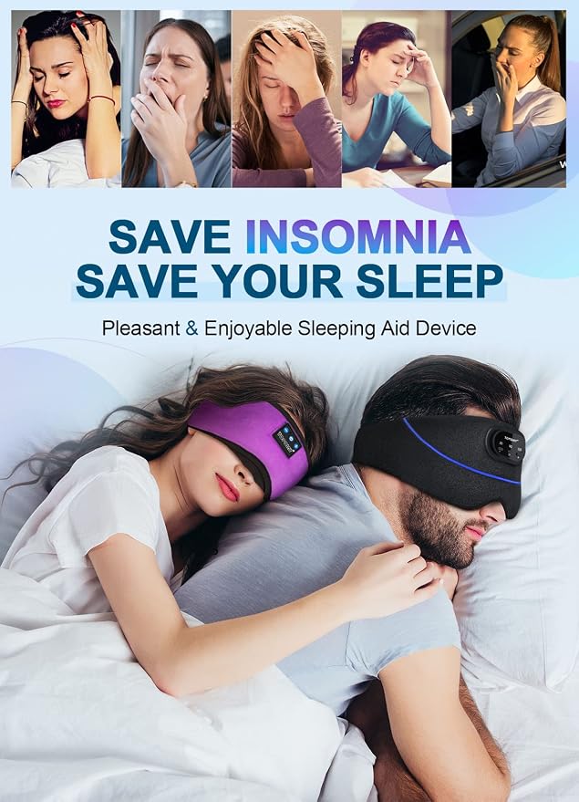 TOPOINT Sleep Mask with Headphones Bluetooth 5.4 Wireless, Sleep Headphone with - Image 6