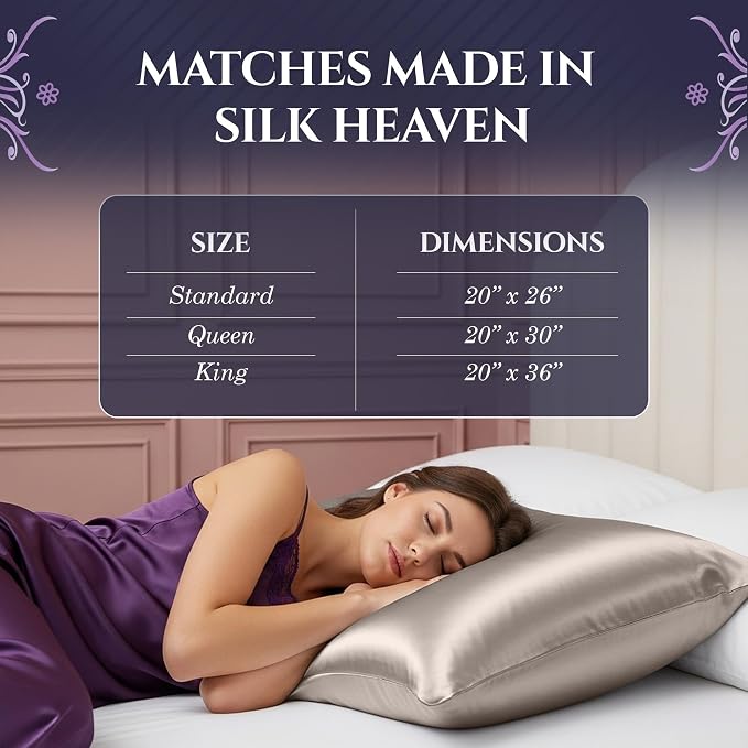 DECOLURE 100% Pure Mulberry Silk Pillow Case Queen Size – Highest Grade 30 - Image 8