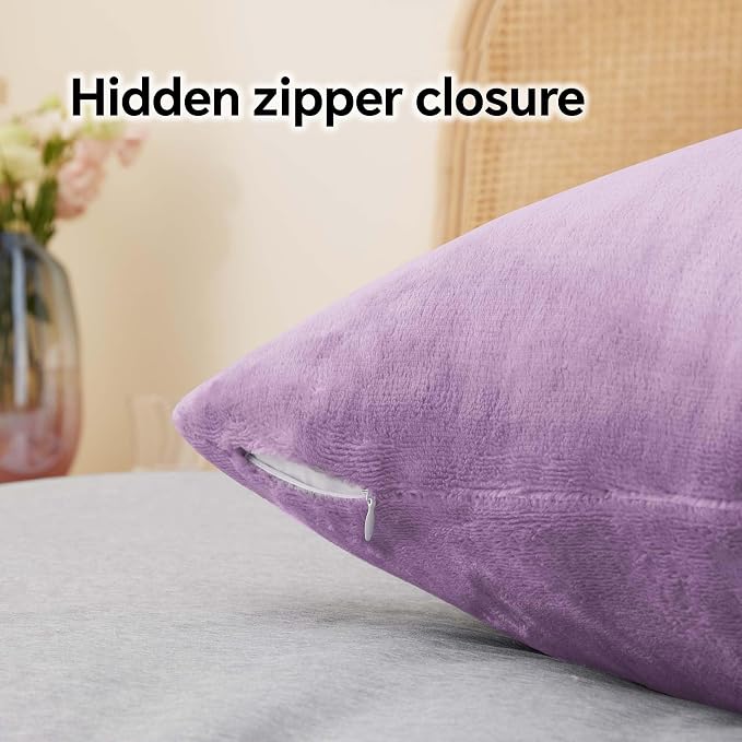 BEDELITE Flannel Pillowcases Standard Set of 2, Super Soft Fleece Pillow Case - Image 6