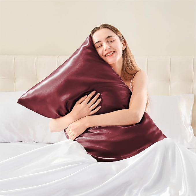 BEDELITE Satin Body Pillow Cover, Super Soft and Cooling Body Pillow Pillowcase - Image 2