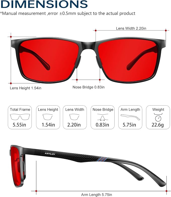 ANYLUV Blue Light Glasses Men, Relieve Eyestrain and Eye Protection, Al-Mg - Image 5