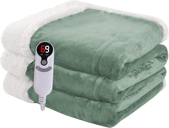 Heated Blanket Electric Blanket Full Size 72''x84'' by Minervada