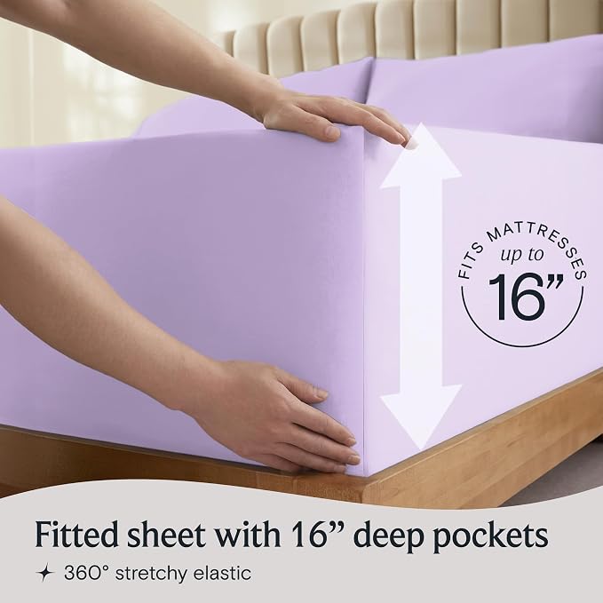 LuxClub 4 PC Queen Sheet Set, Breathable Luxury Bed Sheets, Deep Pockets 18" - Image 6