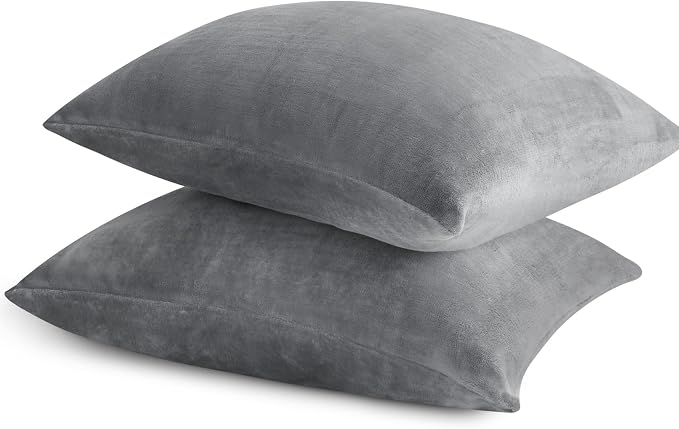 BEDELITE Flannel Pillow Cases Queen Size Set of 2, Super Soft Fleece Pillowcases - Image 9