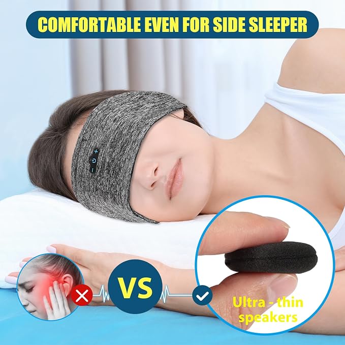 BORAYDA 2-Pack Bluetooth Headband, 18 Hours Play Time, HD Stereo, Built-in - Image 6