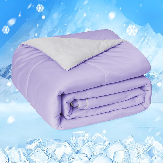 HOMFINE Cooling Comforter King Size, Japanese Double-Sided Cold Tech Fabric by HOMFINE