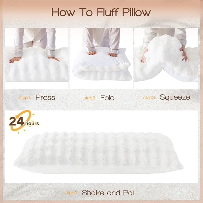 YZ HOME Faux Fur Fluffy Body Pillow - Image 9