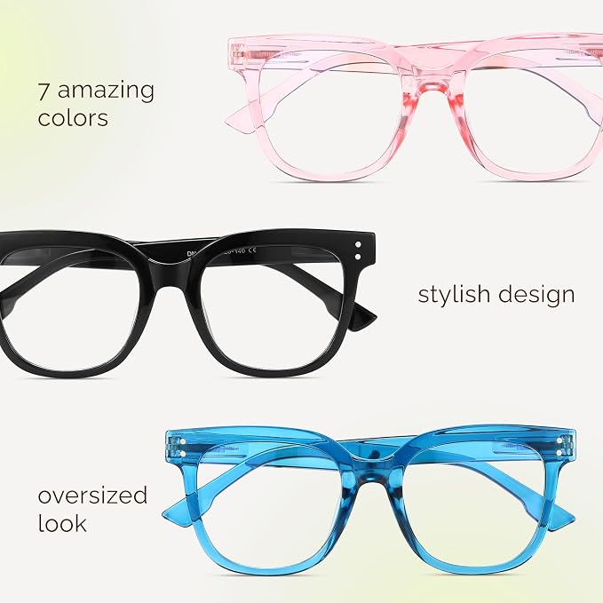 miyya Blue Light Glasses for Women & Men – Oversized UV & Blue Light Blocker - Image 8