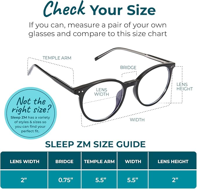 Sleep ZM Blue Light Blocking & Light Sensitivity Glasses - Image 2