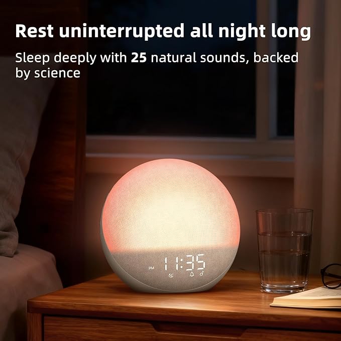 Sunrise Alarm Clock White Noise Machine: Natural Wake Up Light - Image 3