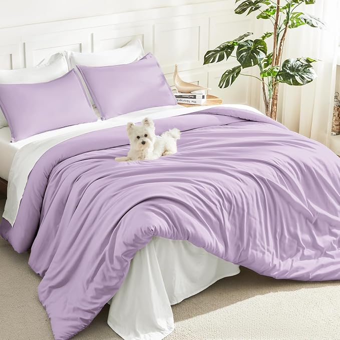 Litanika Twin XL Comforter Set Lavender, 2 Pieces Extra Long Dorm Bedding Sets by Litanika