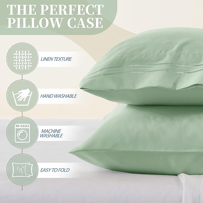 Vonty 2 Pack Queen Pillow Cases - Image 2