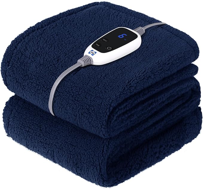 Sealy Electric Blanket Heated Throw 50"x60" Soft Double Sherpa Super Cozy by Sealy