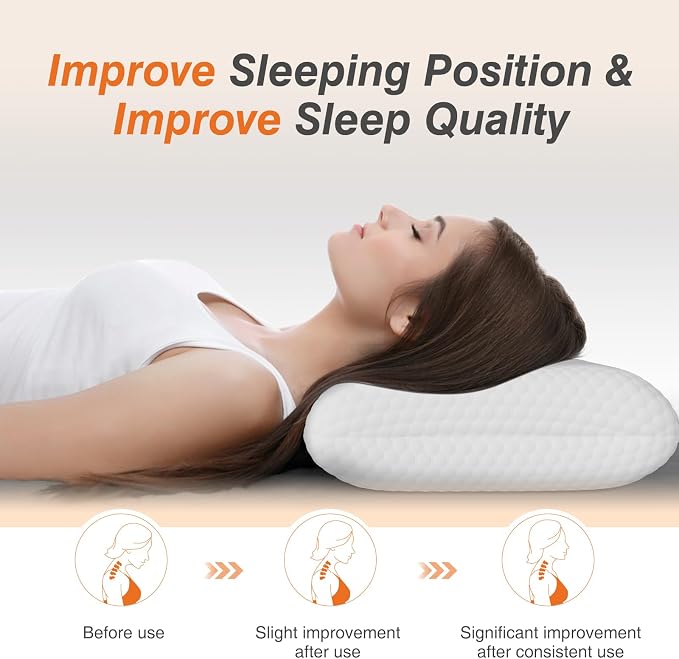 DUMOS Memory Foam Pillows for Sleeping 1 Pack, Bed Pillows for Adults - Image 8