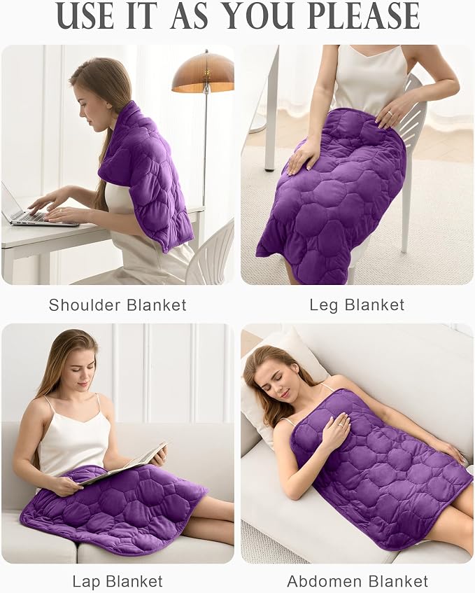 Cottonblue Weighted Lap Blanket 7lbs, Cozy Luxury Crystal Velvet Weighted - Image 6