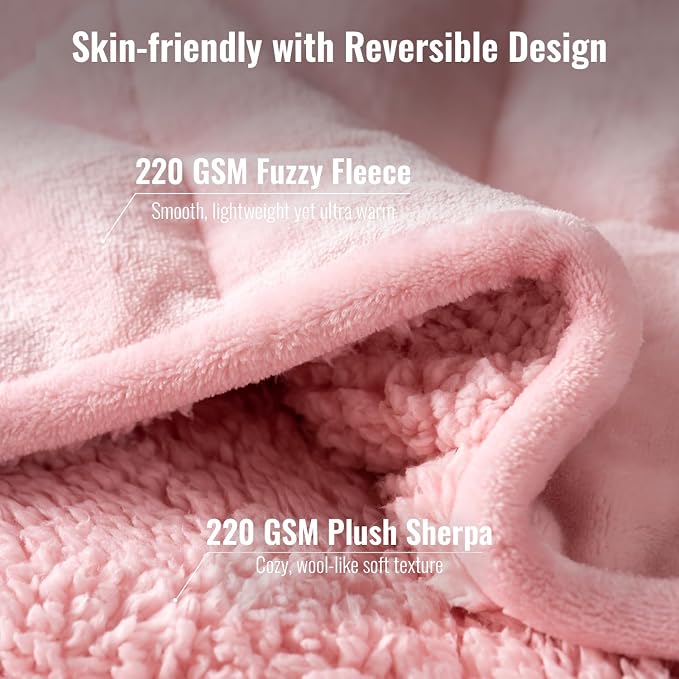 Uttermara Sherpa Fleece Weighted Blanket 12 lbs - Image 2