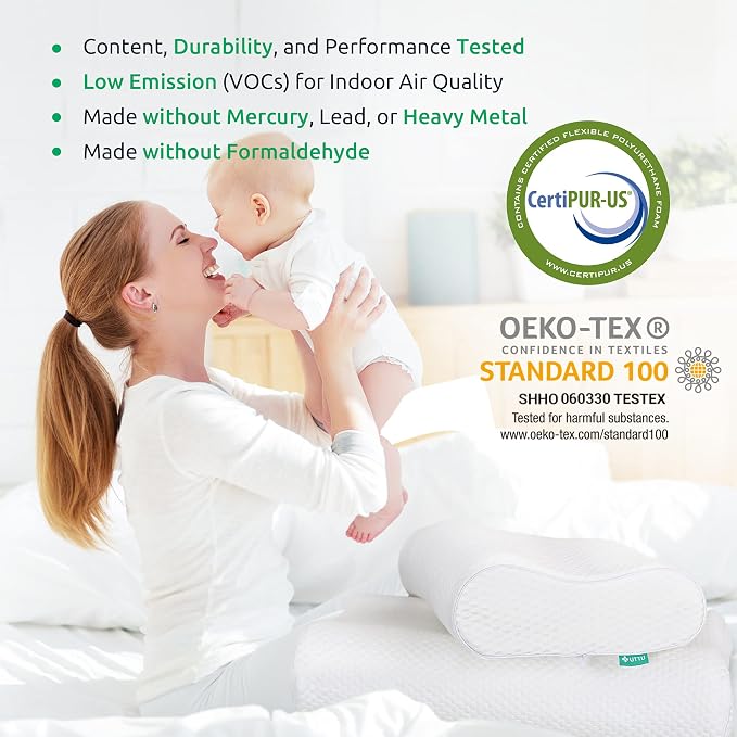 UTTU Cervical Pillow for Neck Pain Relief, Memory Foam Neck Pillow for Sleeping - Image 7