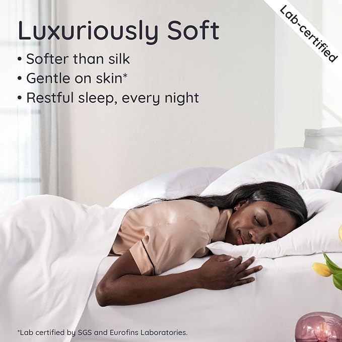 Bambaw King Sheets Set 4pcs – 100% Viscose Derived from Bamboo Sheets King Size - Image 4