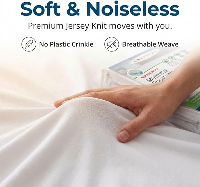 Guardmax Jersey Knitted Full Zippered Mattress Encasement - Image 7