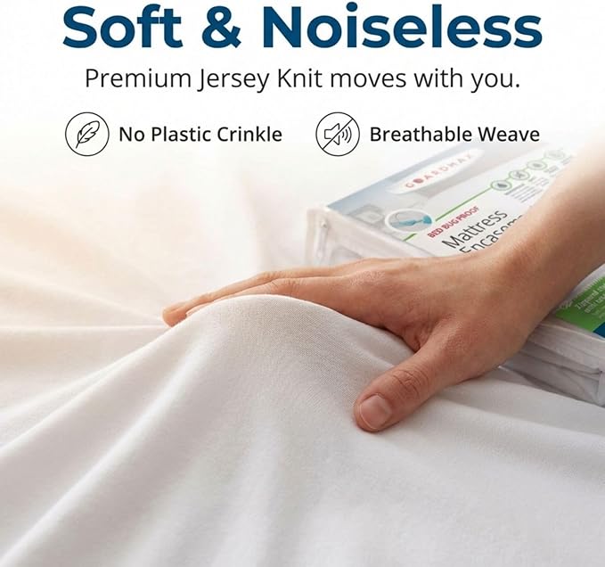 Guardmax Jersey Knitted King Zippered Mattress Encasement - Image 7