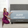 Full Fitted Sheet Only – REAL Extra Deep Pocket Full Size Fitted Sheet – Your by DeaLuxeBedding