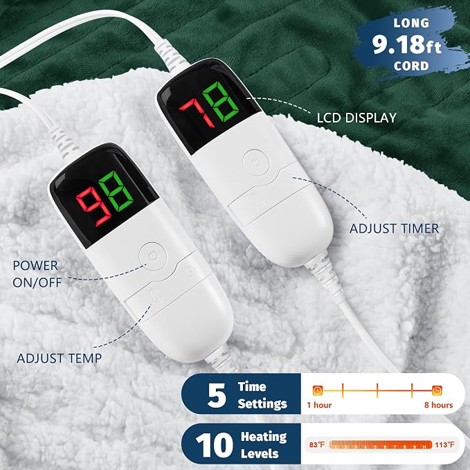 Heated Electric Blanket Queen Size - Image 3