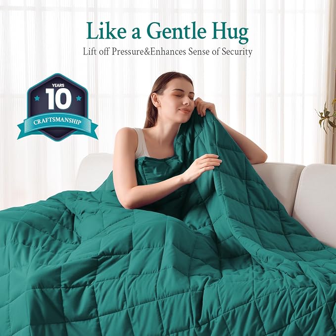 Topblan Weighted Blanket for Adults 12lbs, Soft Cooling Breathable Weighted - Image 2