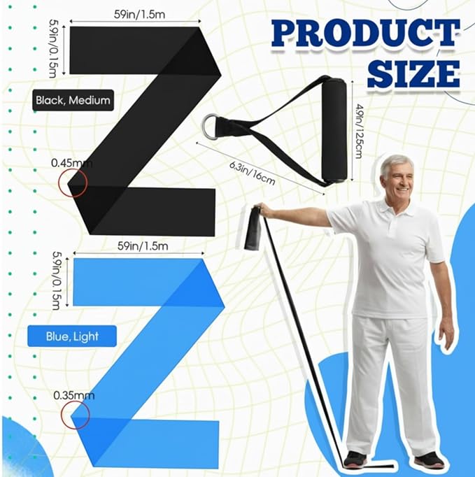 2 Pcs Resistance Band with Handles Chair Exercise Equipment - Image 2