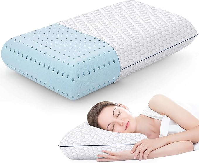 CushyOasis Memory Foam Pillows for Side, Back and Stomach Sleepers, Bed Pillow by TushGuardSeatCushonsPillows
