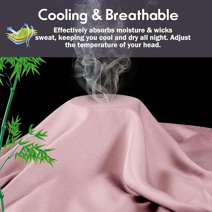Pillowcases Standard Size 2 Pack, Cooling Viscose from Bamboo Pillow Cases - Image 3