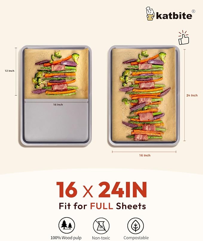 Katbite 16x24 Inch Parchment Paper Sheets, Unbleached Parchment Paper - Image 2