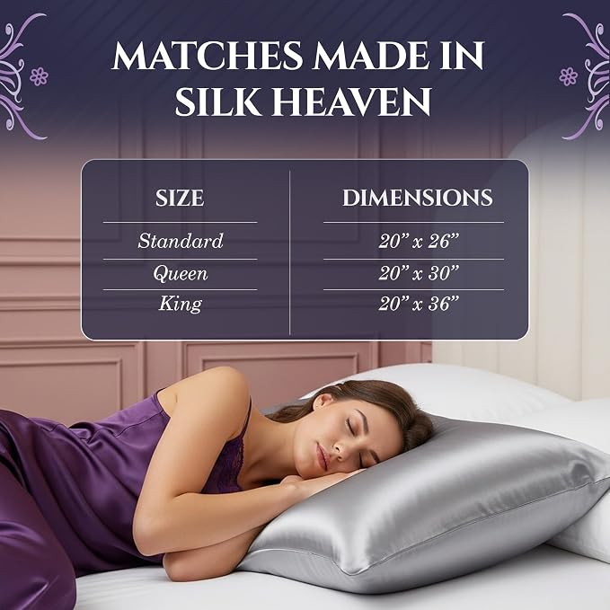 DECOLURE 100% Pure Mulberry Silk Pillow Case Standard Size – Highest Grade 30 - Image 8