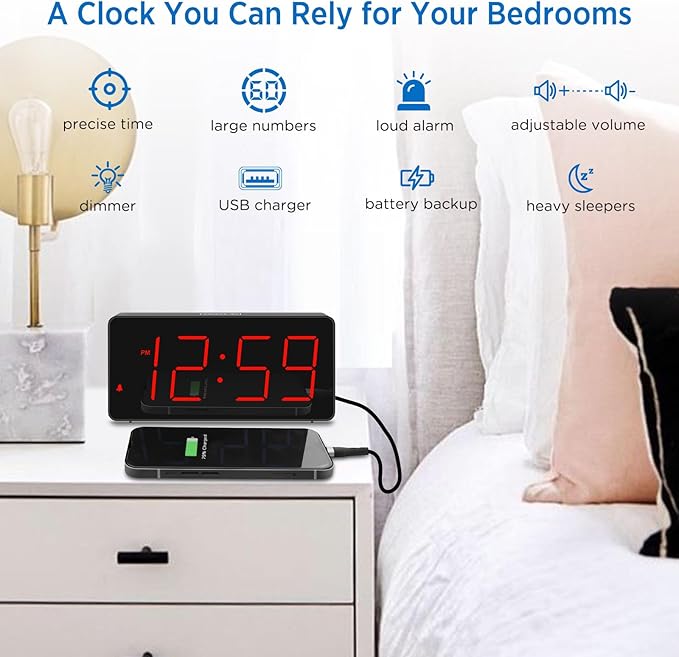 Peakeep Digital Clock, Alarm Clock - Image 3