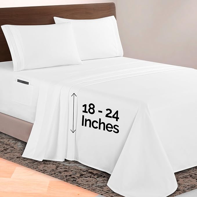 Elegant Comfort Luxurious 1500 Premium Hotel Quality Microfiber 4-Piece Sheet - Image 2