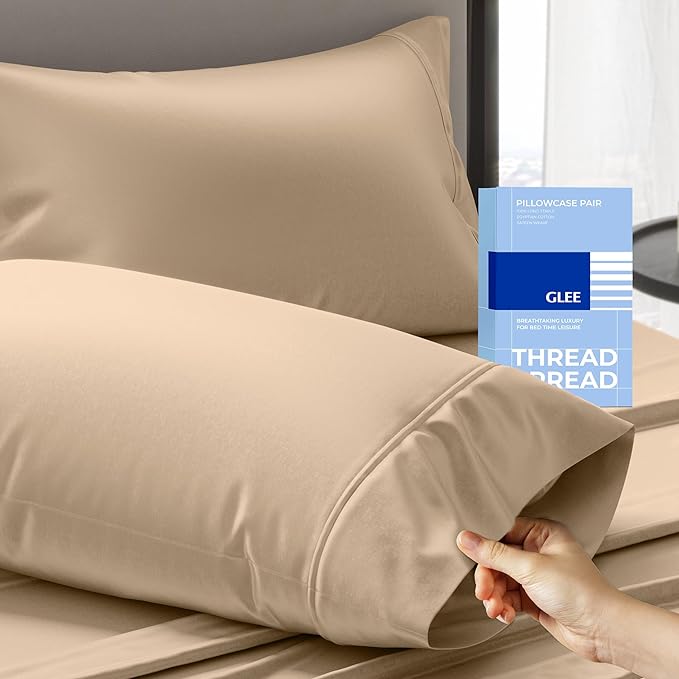Thread Spread 100% Cotton King Size Pillow Cases Set of 2 by THREADSPREAD