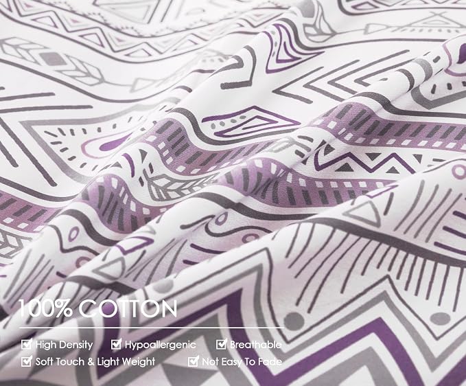 SLEEPBELLA Boho Chic Striped King Size Duvet Cover Set - Image 5