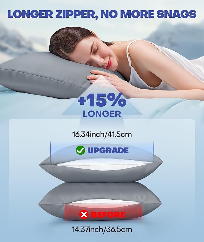 Ice Cooling Pillowcase for Hot Sleepers, Instantly Cool, Stay Cold All Night - Image 5