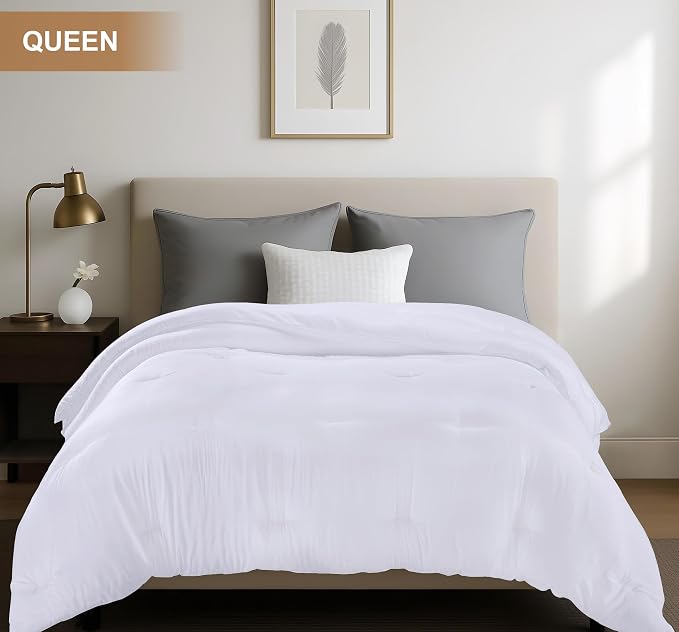 Utopia Bedding Comforters Queen Size, All Season Duvet Insert, Down Alternative - Image 3