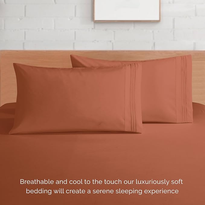 Elegant Comfort Luxurious 1500 Premium Hotel Quality Microfiber 4-Piece Sheet - Image 7