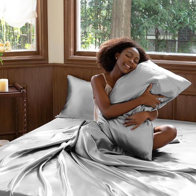 CozyLux Satin Sheets Twin XL Sheets - Image 7