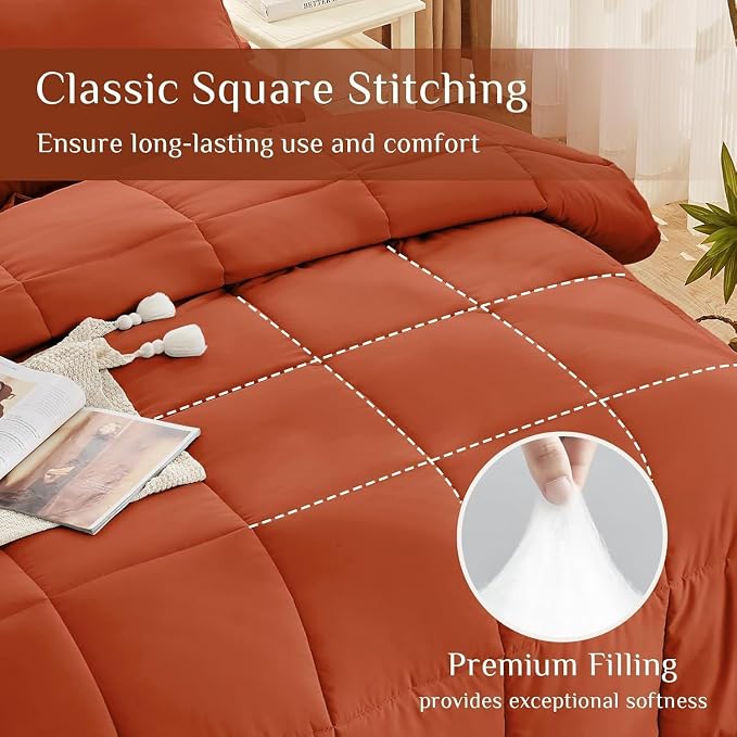 JOLLYVOGUE Full Comforter Set, Ultra-Soft Bed in a Bag Full Size 7 Pieces - Image 3