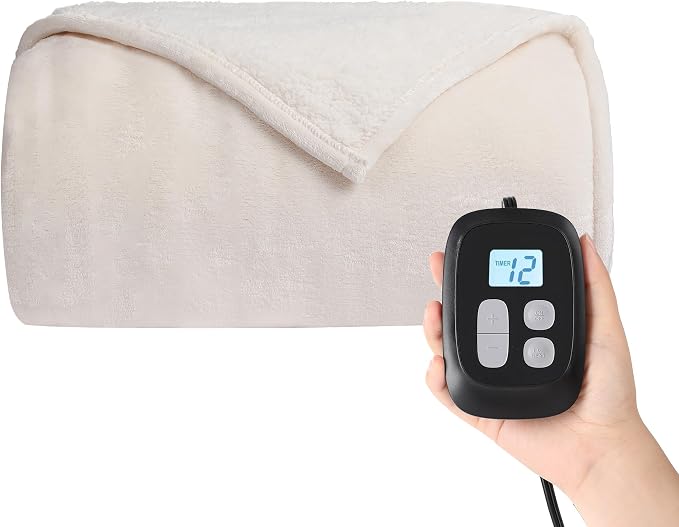 Heated Blanket Electric Blanket King Size 90''x100'' by Minervada