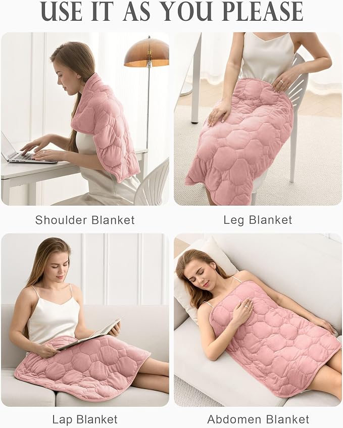 Weighted Lap Blanket 7lbs, Cozy Luxury Crystal Velvet Weighted Blanket - Image 6