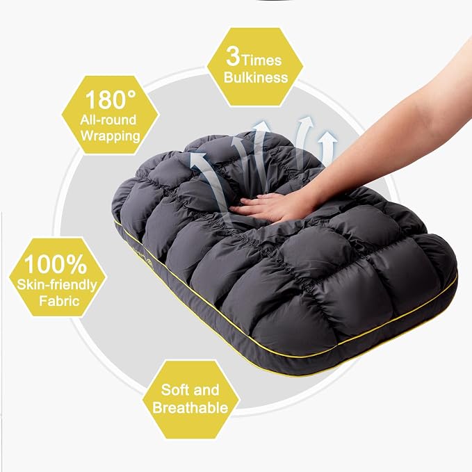 YOUR MOON Fluffy Support Bed Pillow Standard Size Set of 2, Super Soft Premium - Image 4