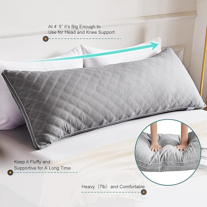 Oubonun Premium Adjustable Loft Quilted Body Pillows - Image 5