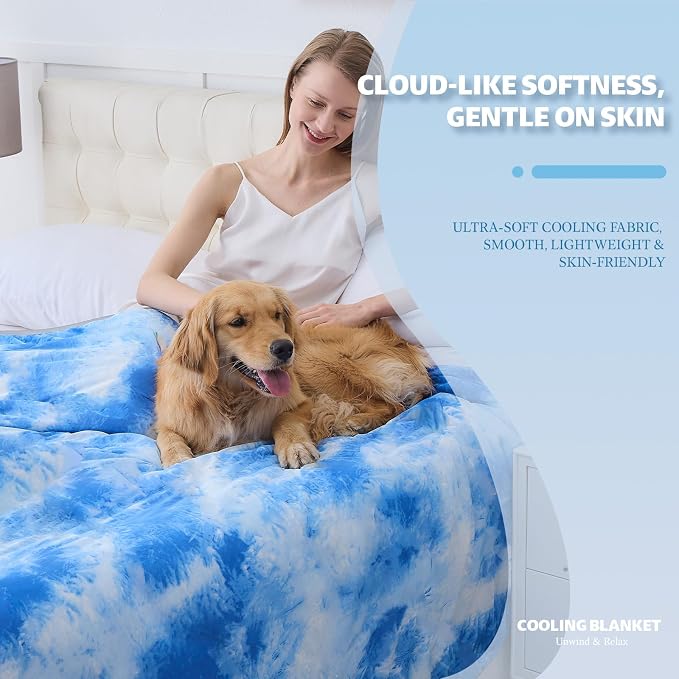 Cooling Blanket Queen Size for Hot Sleepers Ultra Lightweight & Breathable - Image 2