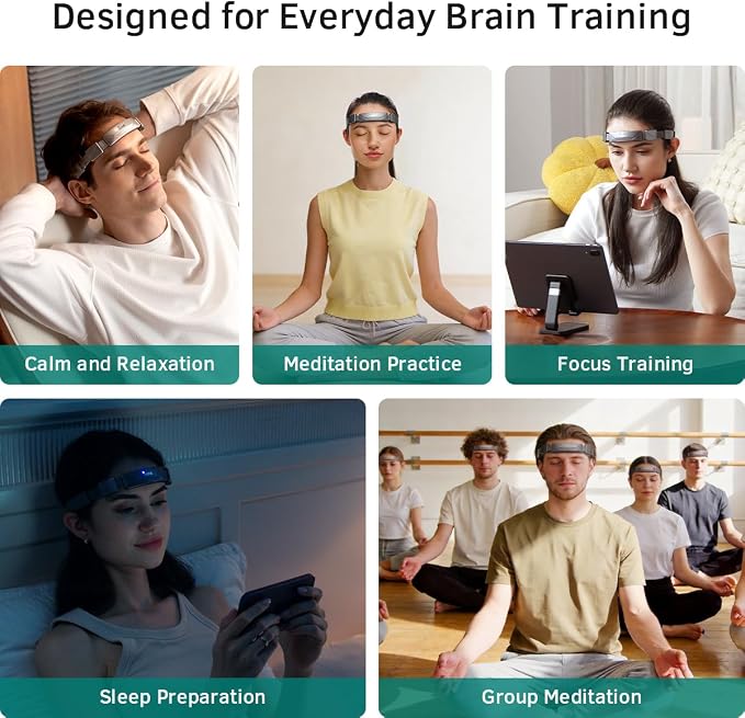 EEG Neurofeedback Headband for Meditation & Brainwave Monitoring, Real-Time - Image 8