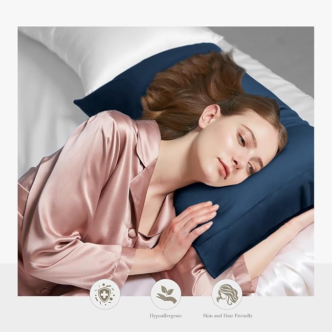 WishSmile Cooling Pillowcases Standard Pillow Cases Set of 2, Hair and Skin - Image 3