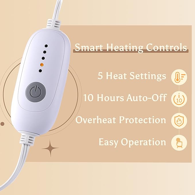 Electric Heated Blanket Twin Size 62" x 84" - Image 4